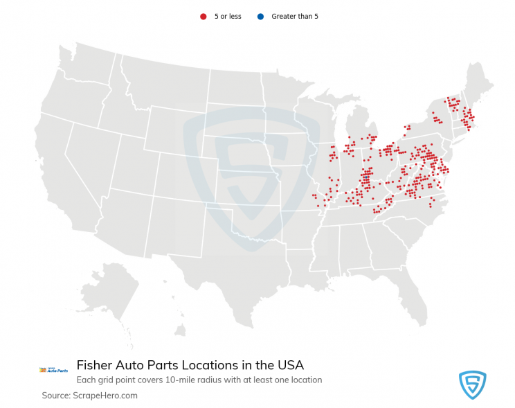 fisher-auto-parts-location-map