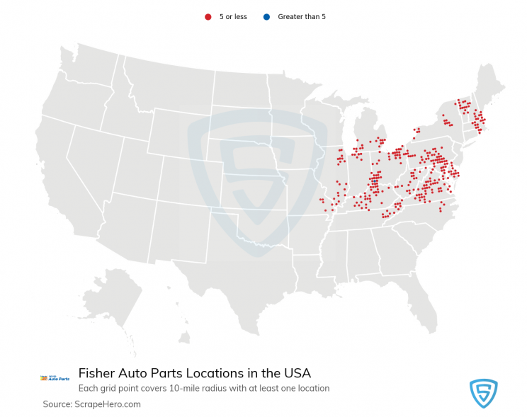 Largest Auto Parts Stores in the US - Location Analysis