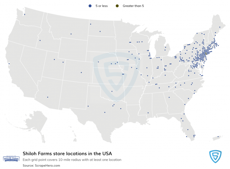 Shiloh Farms store locations in the US