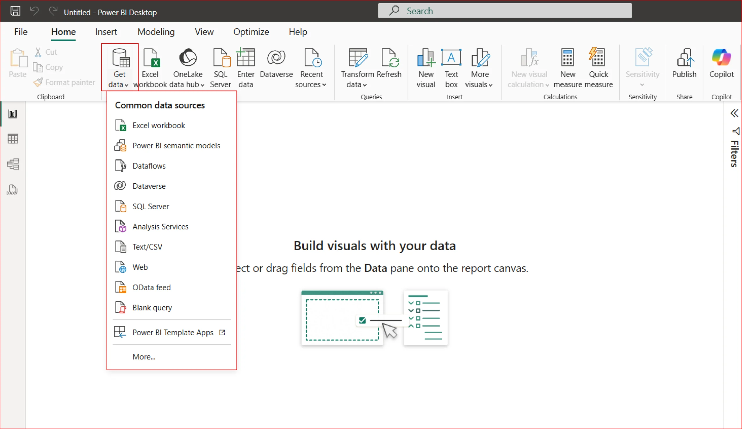 Importing the data on PowerBI