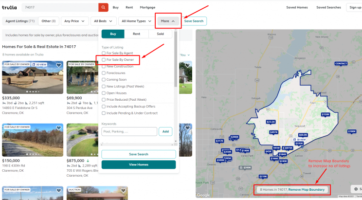search-fsbo-listings-on-trulia-website