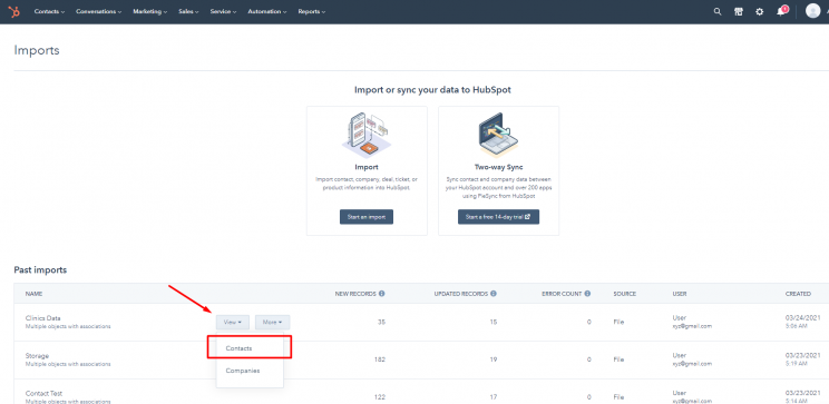 view-contacts-in-hubspot