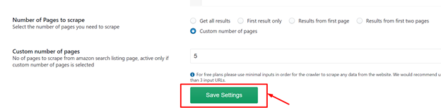 save-Amazon-scraper-customer-settings