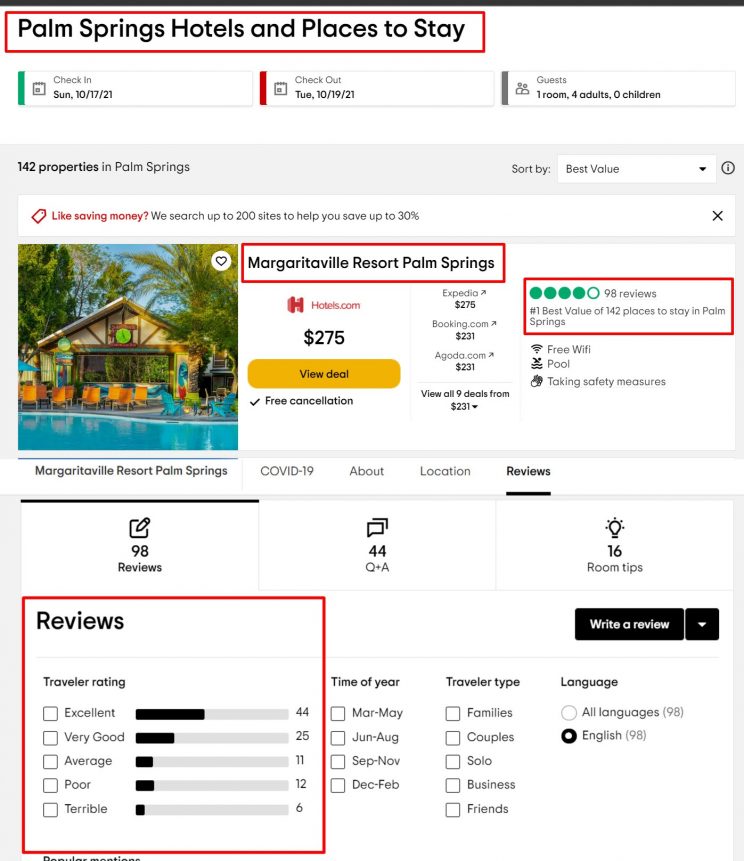 What can be scraped using Tripadvisor hotel reviews scraper