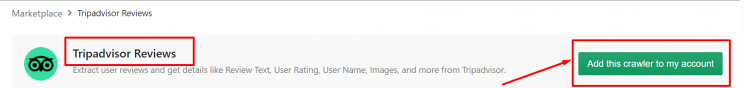 Tripadvisor crawler on ScrapeHero Cloud