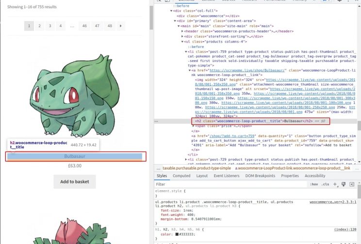 Playwright selects data from elements using css selector