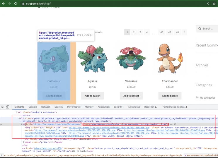  Collecting required data in web scraping using R