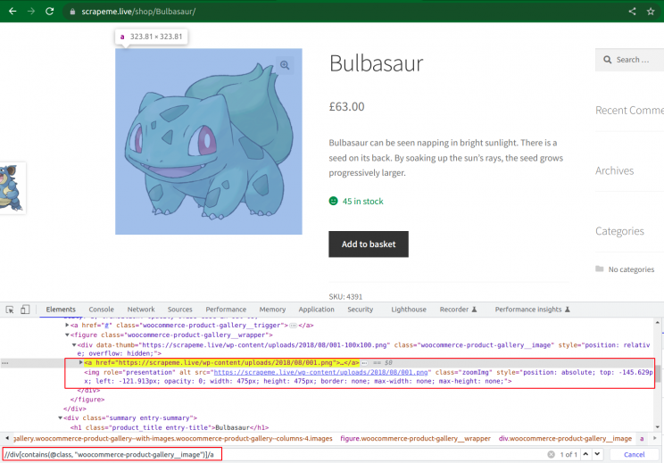 collecting image url for web scraping in R