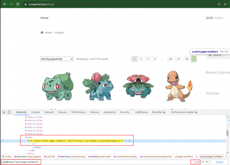 selecting the next page URL for web scraping using R