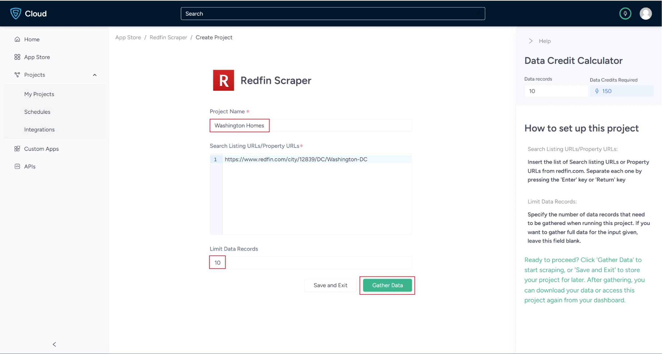 Redfin scraper gathering data