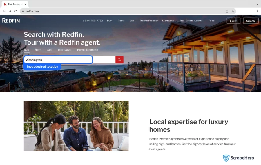 Redfin search result
