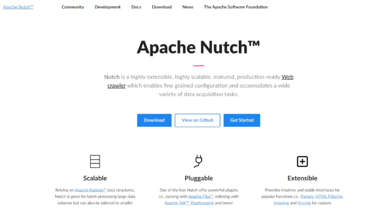 Apache Nutch website