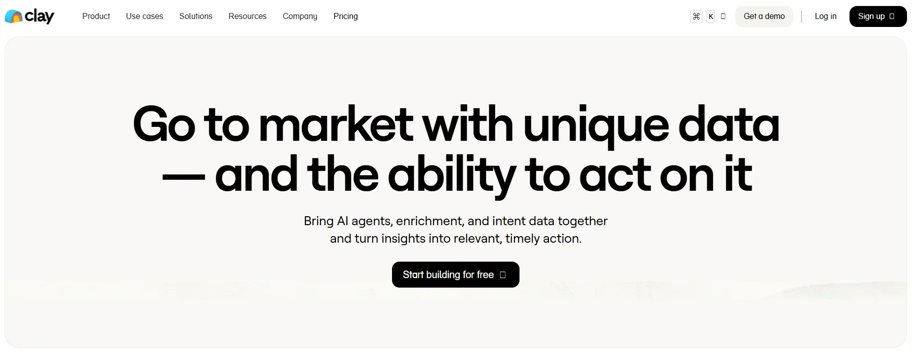 Home page of Clay.com