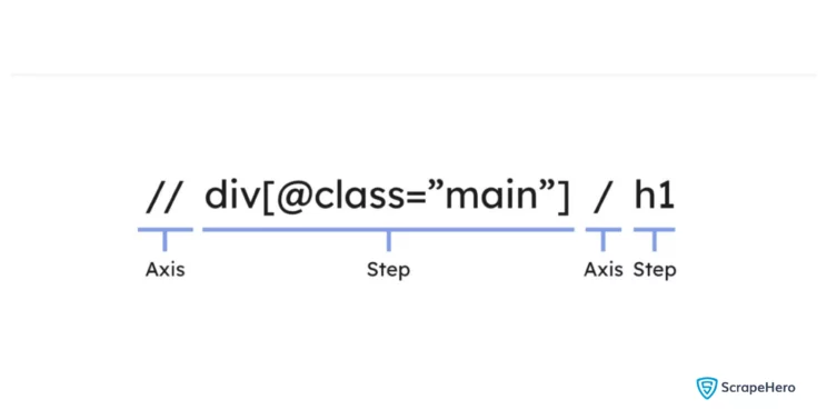 XPath syntax used when web scraping using XPath.