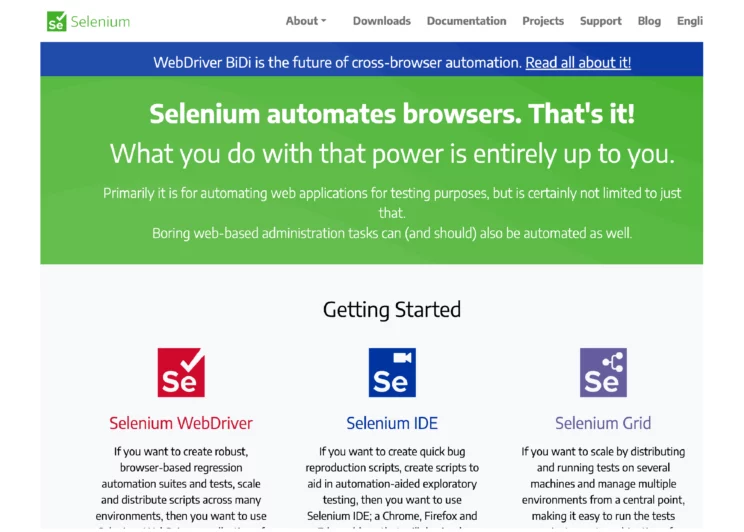 Official website-Selenium