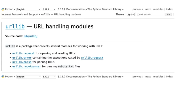 Official website-urllib