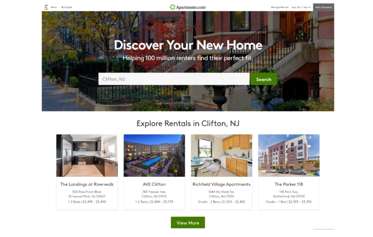 Apartments.com Homepage