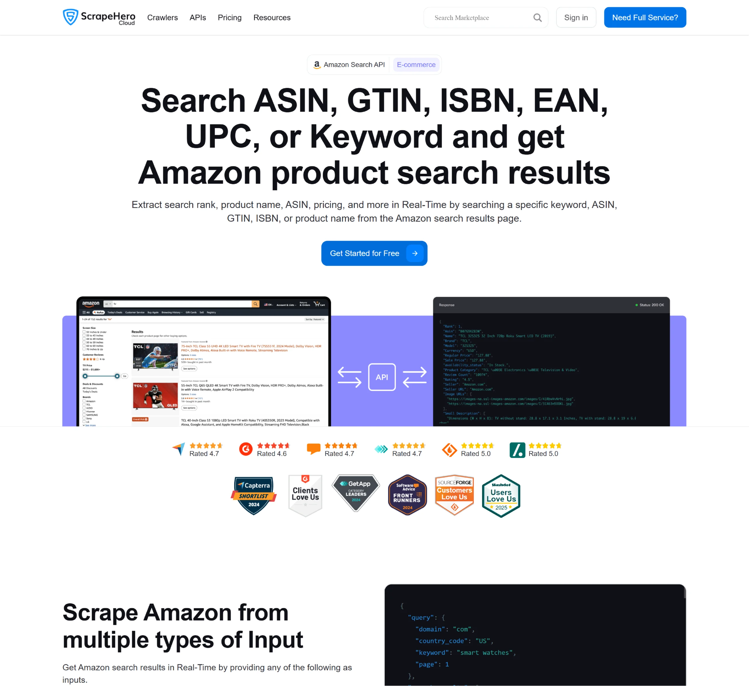 Amazon Search Results API