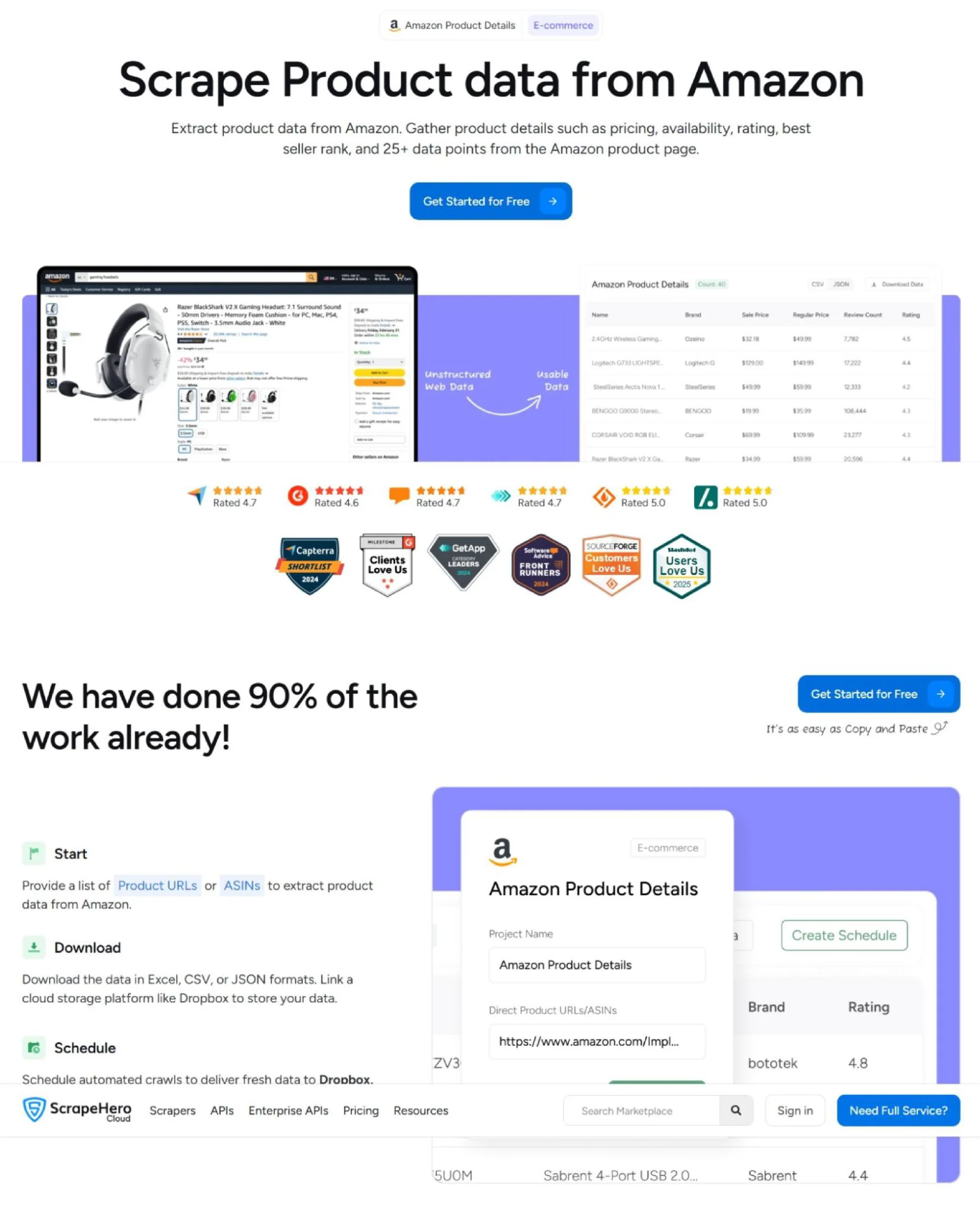 Amazon product details and pricing scraper from ScrapeHero