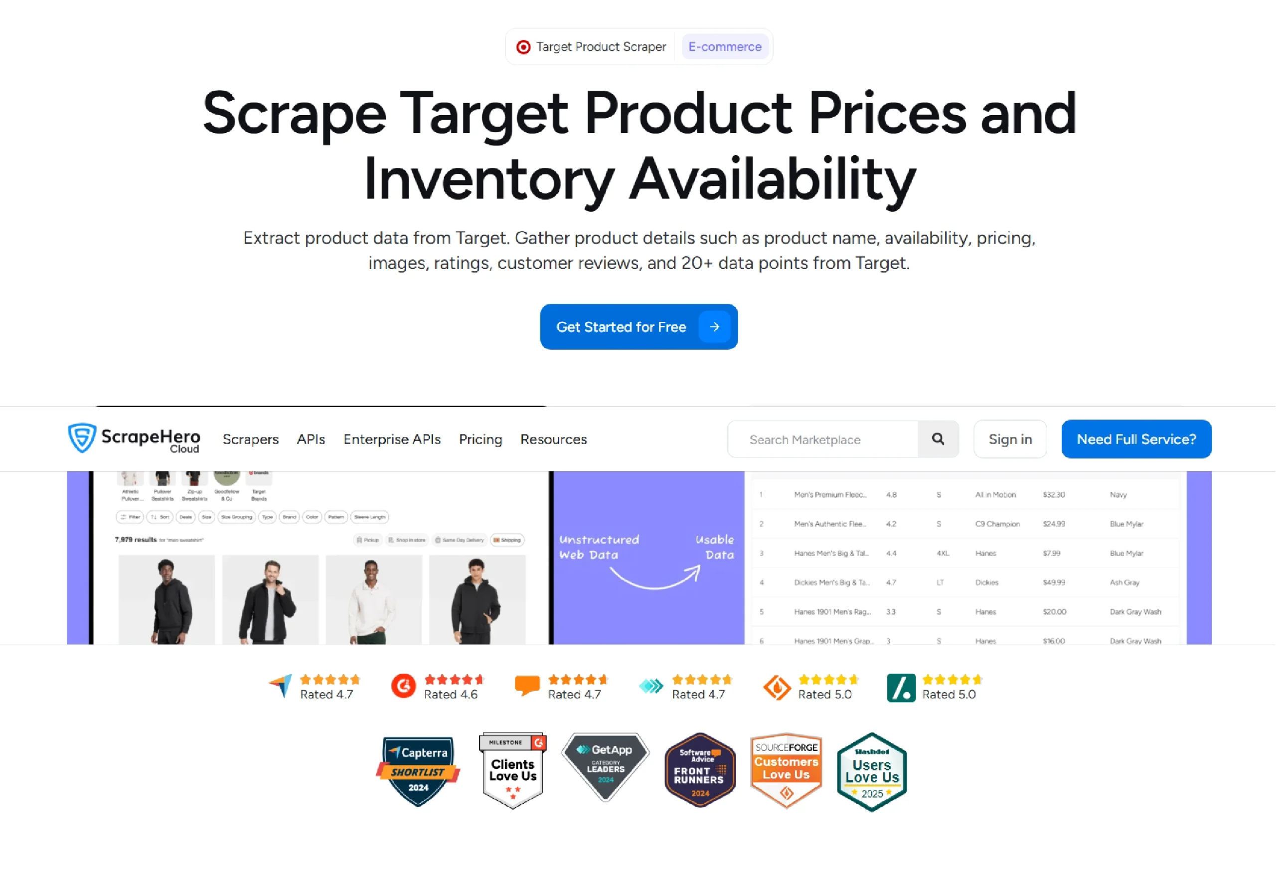 Target product details & pricing scraper