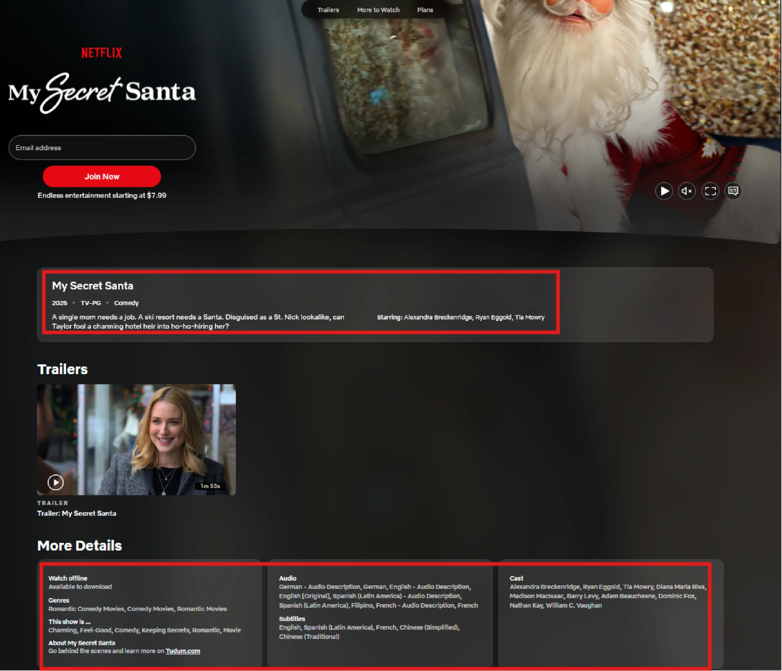 Data scraped from Netflix using Python requests and BeautifulSoup