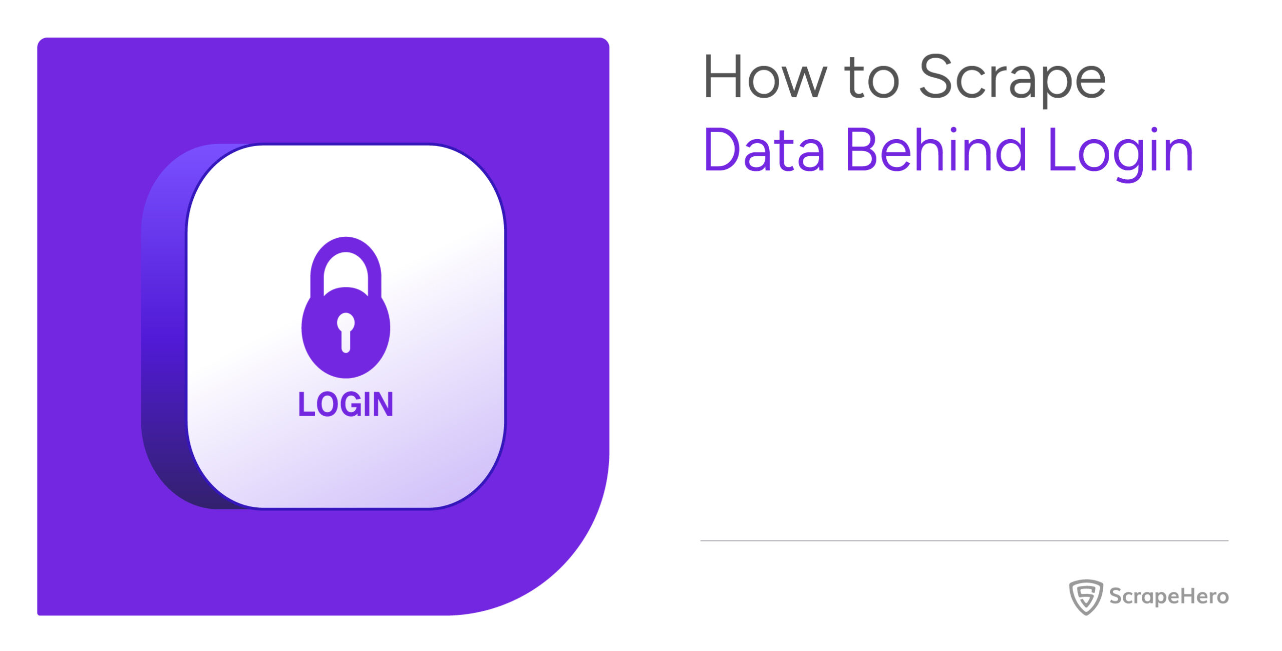 Scrape data from authenticated sites