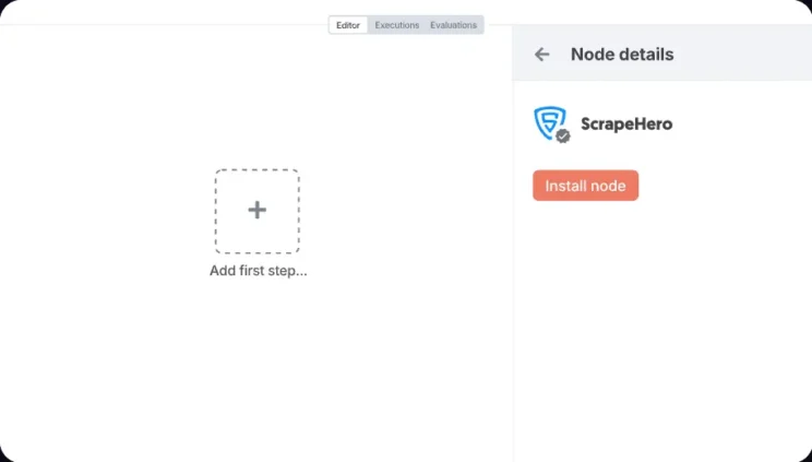 Search for ScrapeHero using the search bar. Look for the version marked by a badge image. Then, select install.